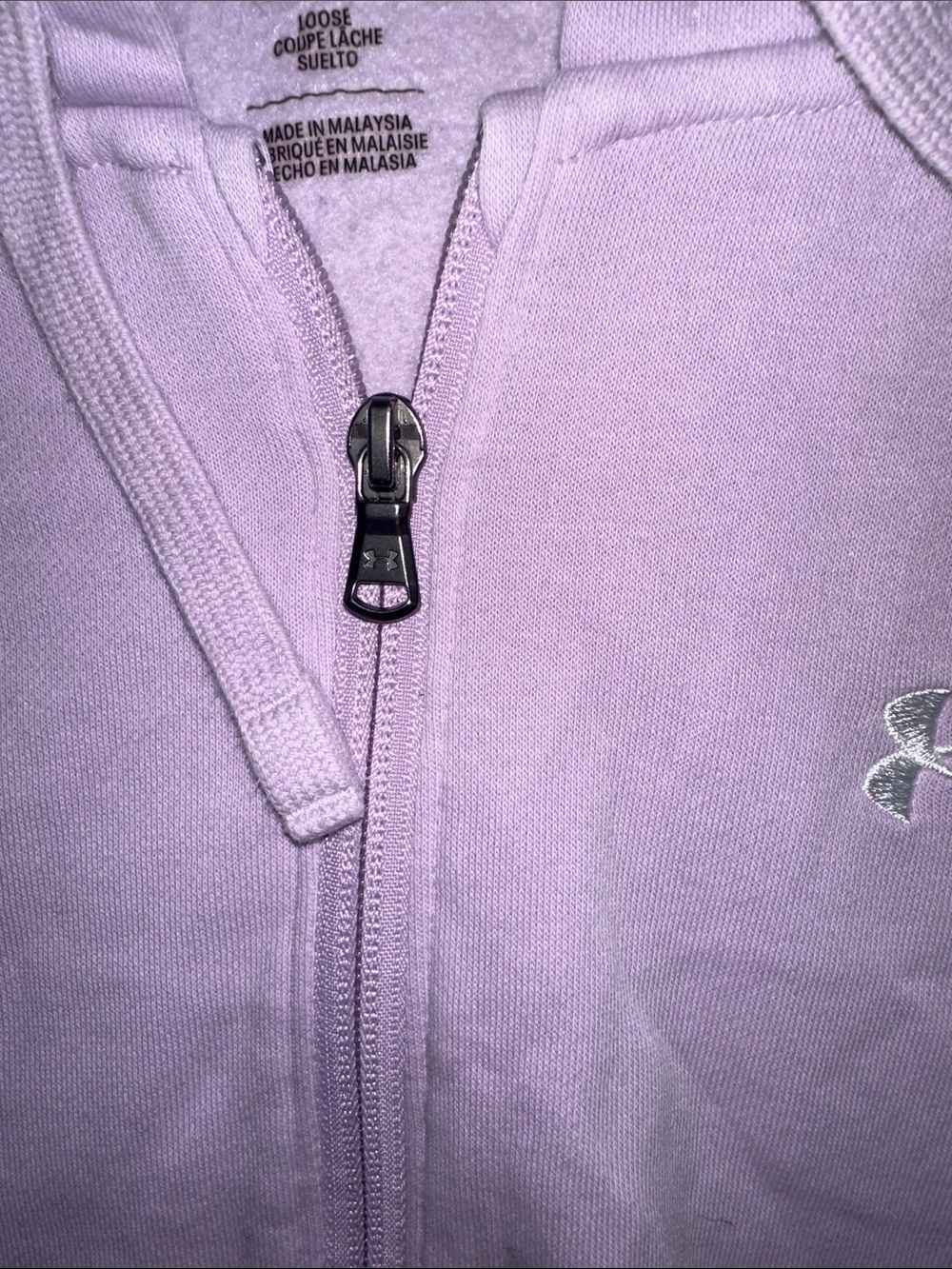 Under Armour Light Purple Zip Hoodie - Picture 3 of 5
